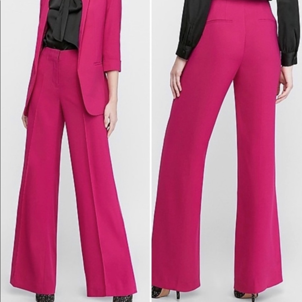 NEW NWT Express High Waisted Seamed Wide Leg Pants